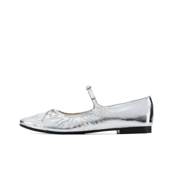 GG CC Flat Mary Jane Shoes Ballet Unlined Shoes 1.5cm Women's