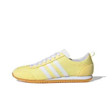 Adidas VS JOG 2.0 Anti Slip Wear Resistant Low Top Casual Shoes Unisex Yellow