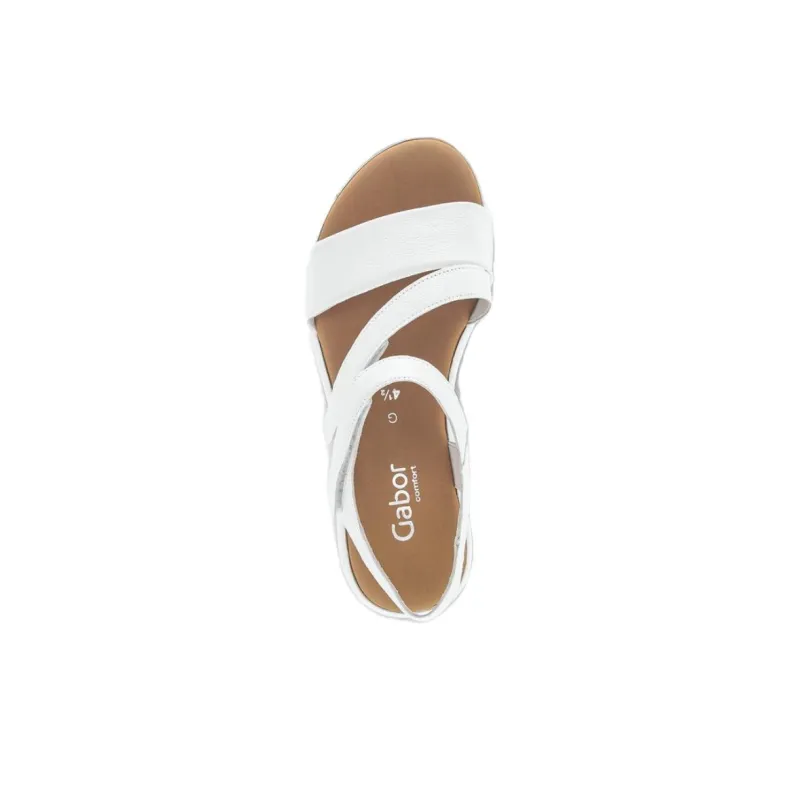Gabor Comfort Strap Sandals Women's White-3