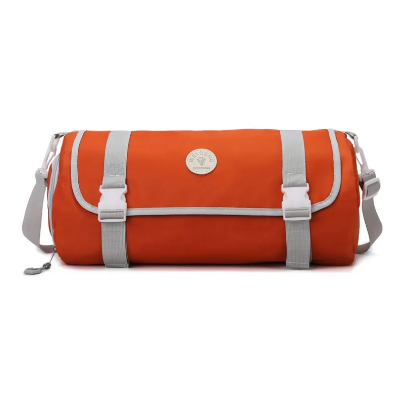 OURFUN Oxford Gym Bag Large Size Unisex Black/Rose Red/Purple/Orange/Blue/Pink-8