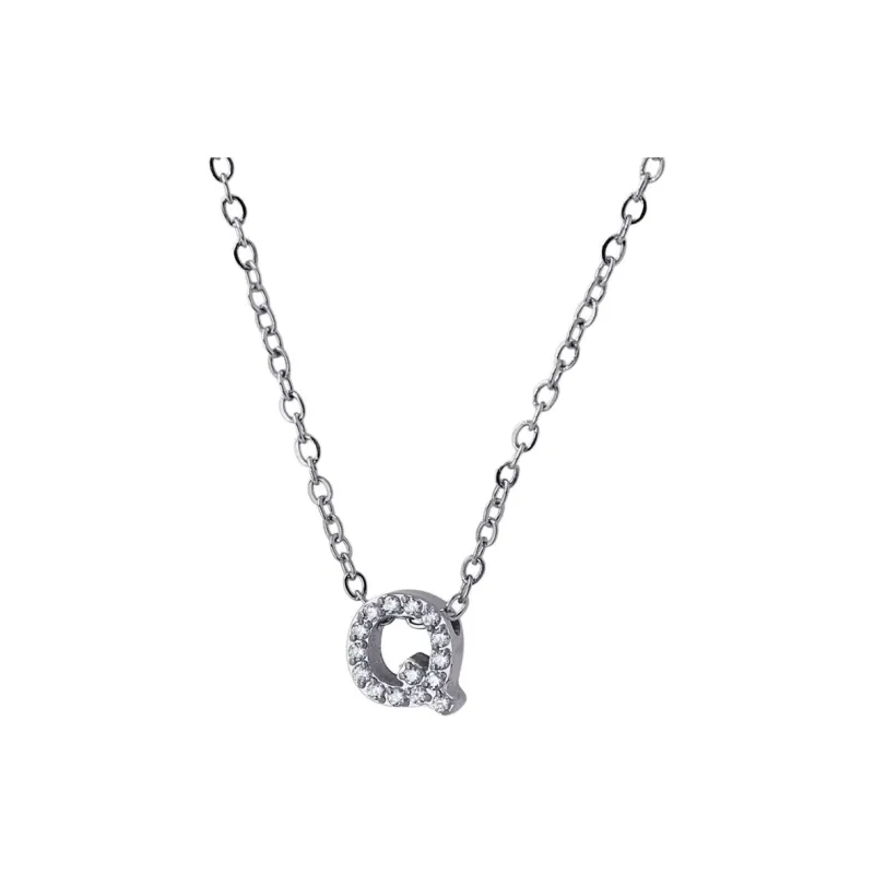 ANARTXY Zircon Surgical Steel Stainless Steel Gold Silver Necklaces Women's Gold/Silver-42