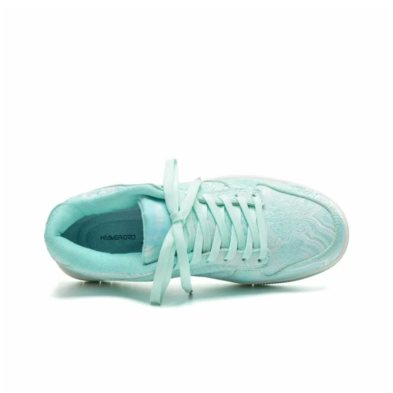 KAAVER OTTO Anti Slip And Wear Resistant Lightweight Balance Low Top Skateboard Shoes Unisex Spring Breeze Green-2