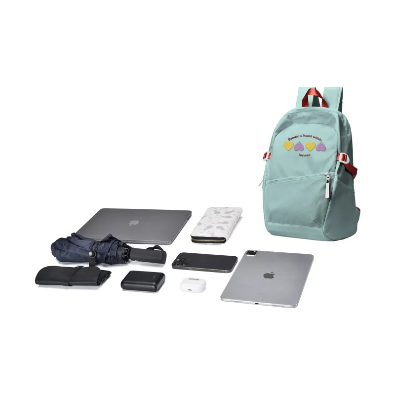 LOVVVVE Polyester Backpack Backpack Backpack Travel Bag Unisex Light Blue-3