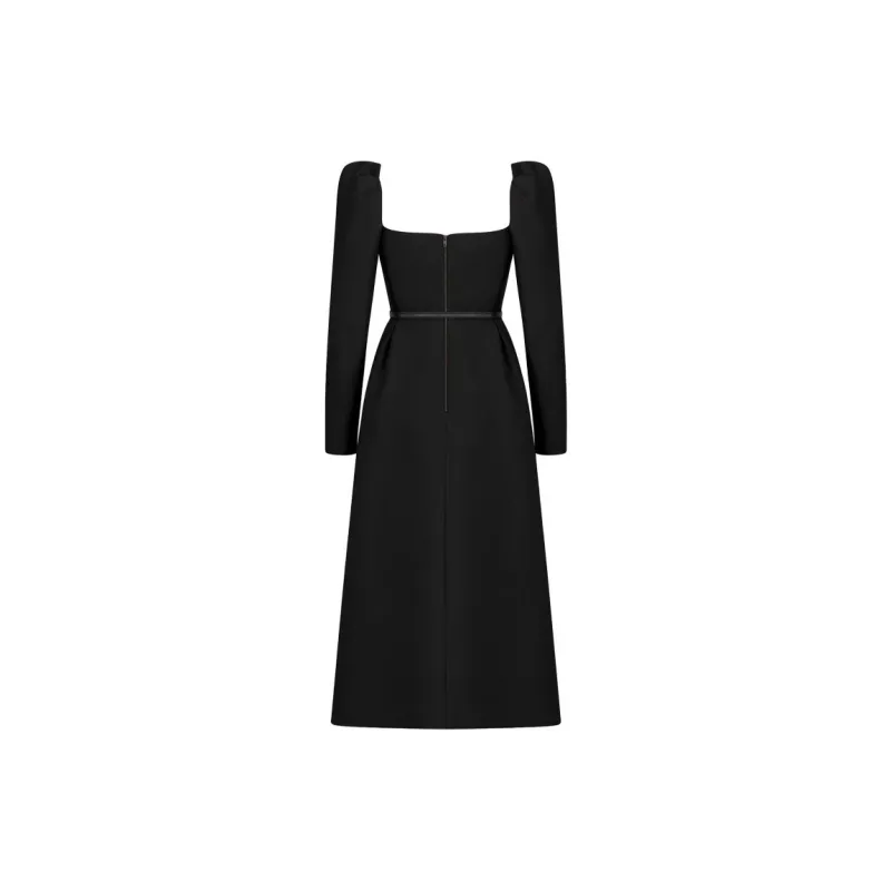 DIOR Long Sleeved Dresses Women's Black-1