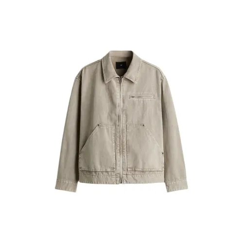 H&M Denim Jacket Men's Khaki Green
