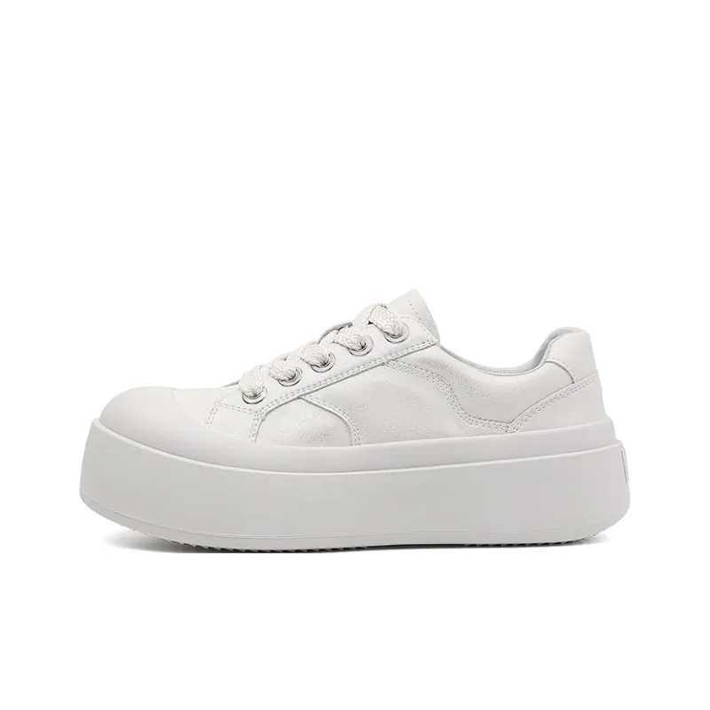 BURGELY Height Increasing Anti-Slip And Wear-Resistant Low-Top Skateboard Shoes Women's-6