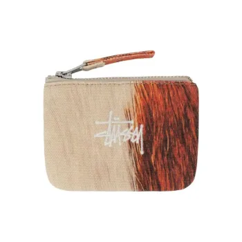 Stussy Cotton Canvas Canvas Bag Wallet Coin Purse Regular Unisex Multicolor