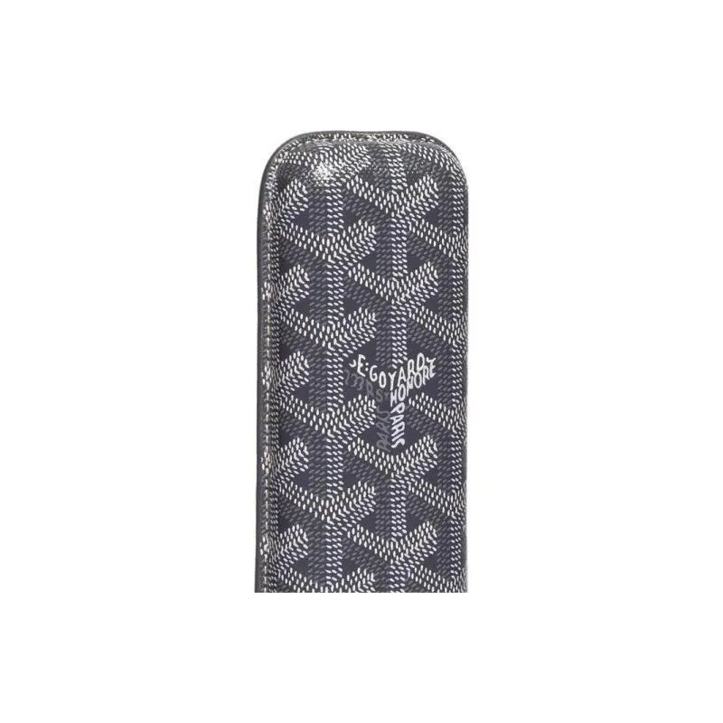 GOYARD Churchill Canvas With Calfskin Dog's Teeth Cigar Box Accessories Unisex Gray-2