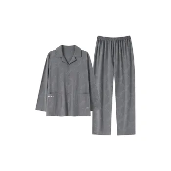 Good Fortune Pajama Set Men's Medium Gray