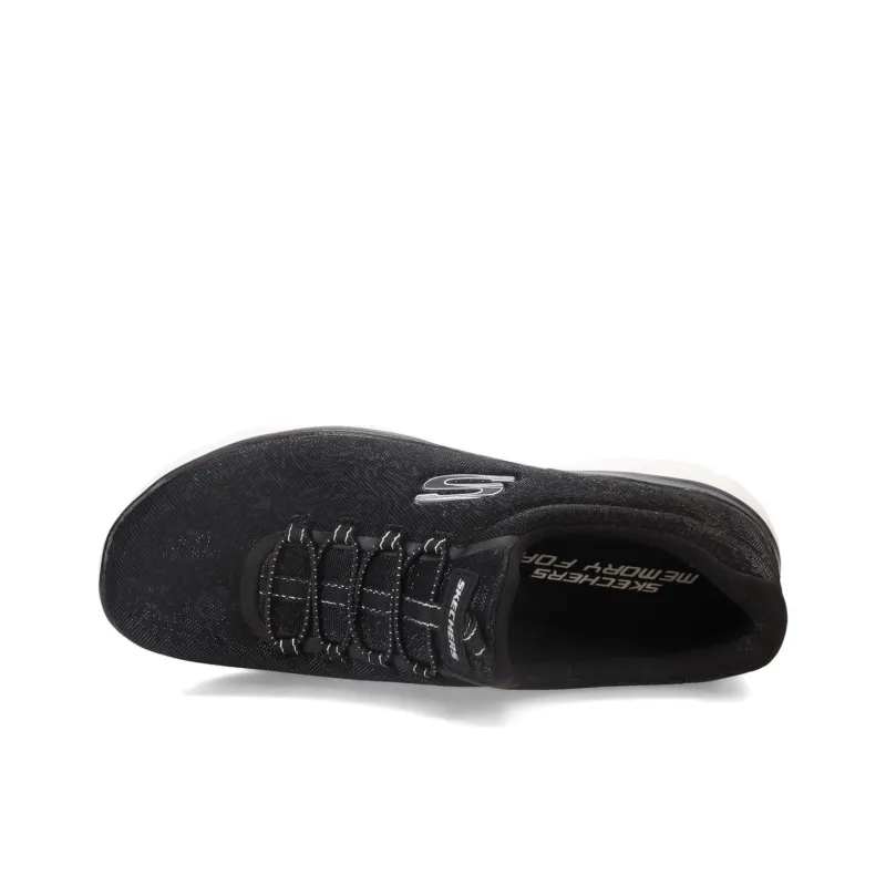 Skechers Summits Anti-Slip Wear-Resistant Low-Top Casual Shoes Women's Black-3