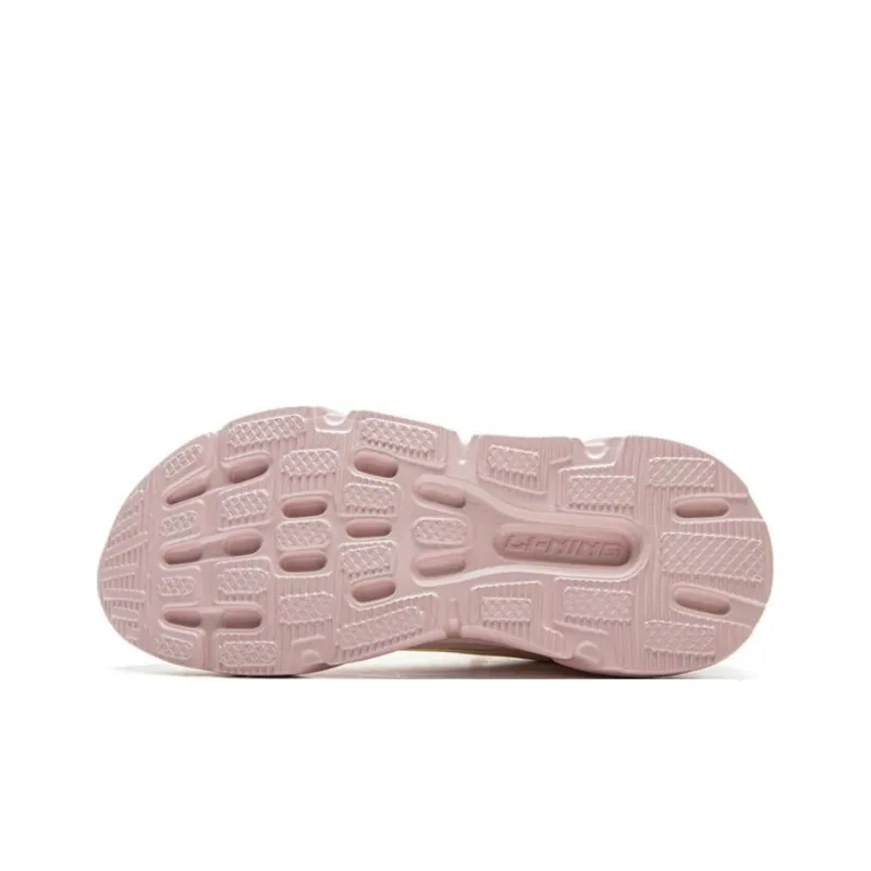 LiNing Low Top Casual Running Shoes Women's Beige White Pink-4