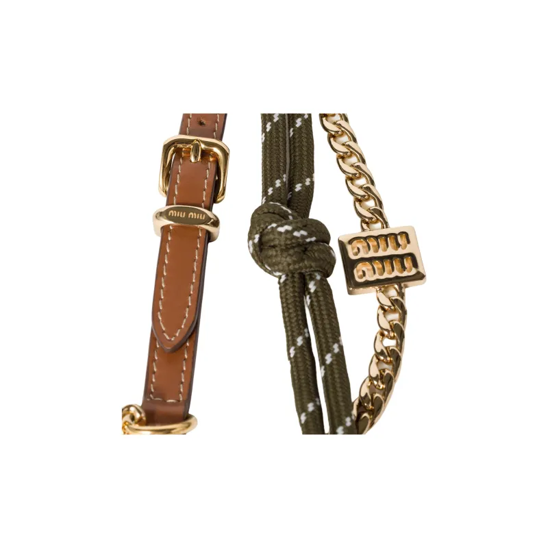 MIU MIU Logo plaque Multi chain Keyrings-2