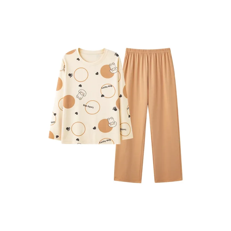 Inside The Orange Pajama Set Women's Apricot-0