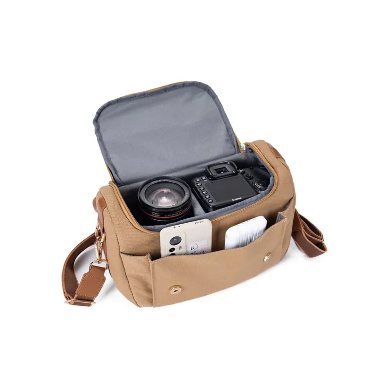Canon Camera Bags Compatibility With Canon R10, R50, 200D, M50 Mirrorless Camera Bags Canon Yellow Youth Messenger Bag-2