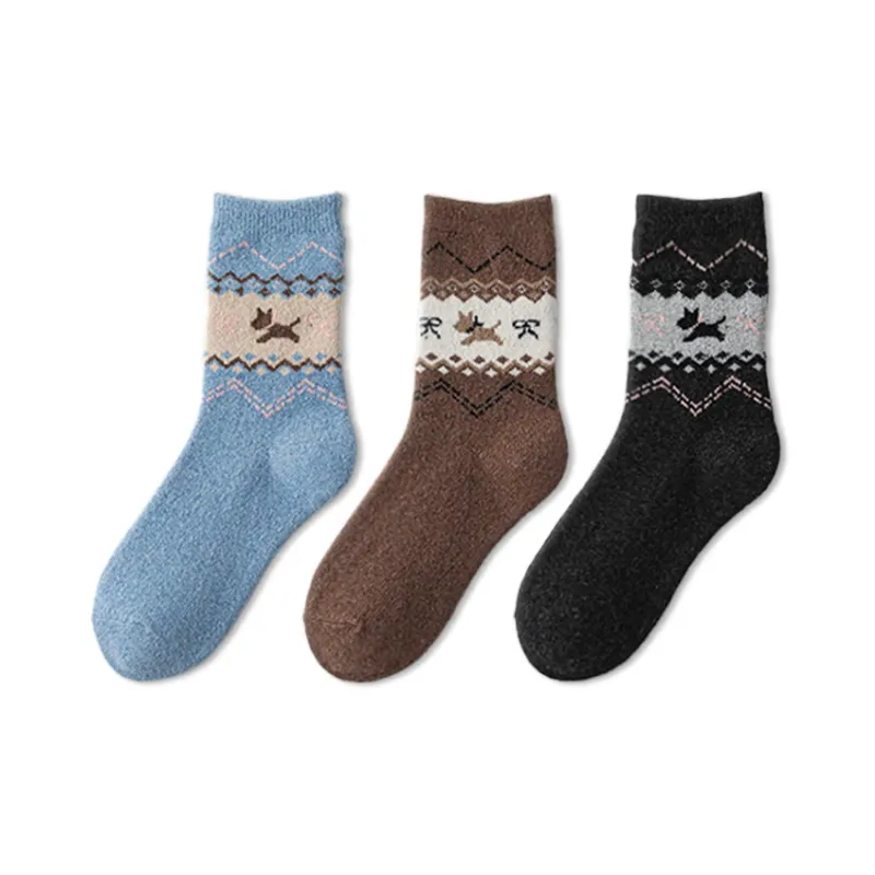 COTTON CHEESE Mid Calf Socks Unisex 3 Pack-5