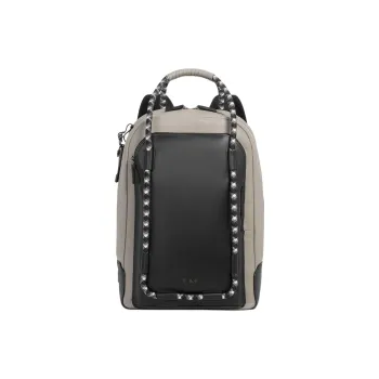 TUMI Leather Leather Backpack Men's Lime Gray Stone & Black Cord