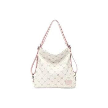 FAIRWHALE Synthetic Leather Cute Preppy Style Shoulder Bag Backpack Regular Women's Cherry Blossom Pink