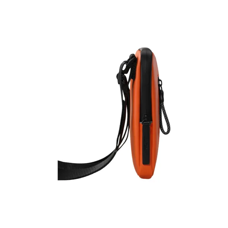 LEXON PVC Crossbody Bag, Cell Phone Pouch, Shoulder Bag Regular Men's Orange/Dark Blue-2