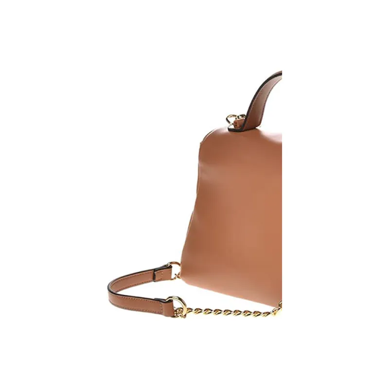LOVE MOSCHINO Polyurethane Chain Bag Shoulder Bag Crossbody Bag Handbag Small Size Women's Brown-4