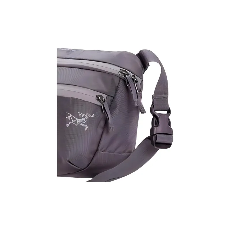 Arcteryx Mantis 2 Nylon Fabric Patchwork Sling Bag Fanny Pack Crossbody Bag Shoulder Bag Unisex Light And Shadow Purple-1
