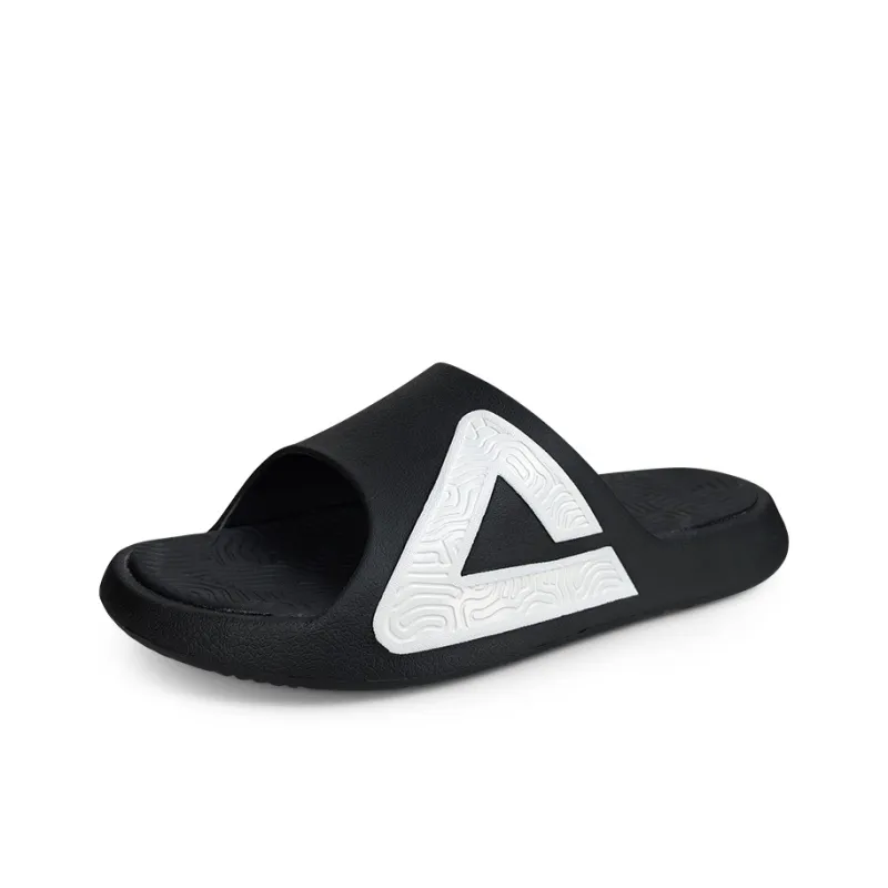 PEAK State Pole Slip Resistant Abrasion Resistant Cushioning Slide Slippers Unisex Black White-2
