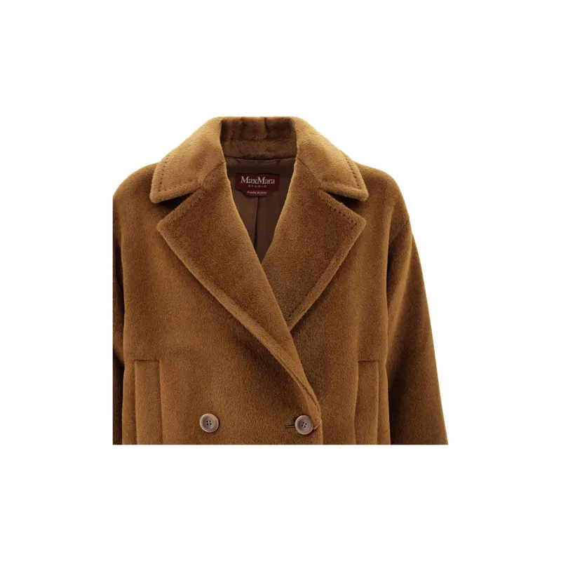 MaxMara Studio Filovia Double Breasted Long Sleeved Coat-4