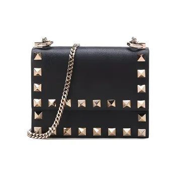 Valentino Leather Chain Bag, Shoulder Bag Women's Black