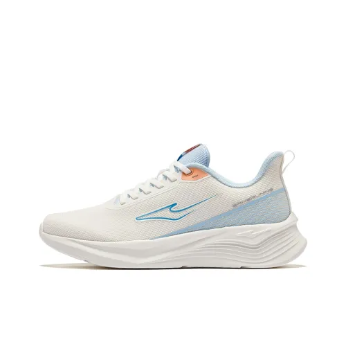 Erke Cushioning Breathable Lightweight Rebound Low Top Casual Running Shoes Men's Microcrystal White Misty Blue