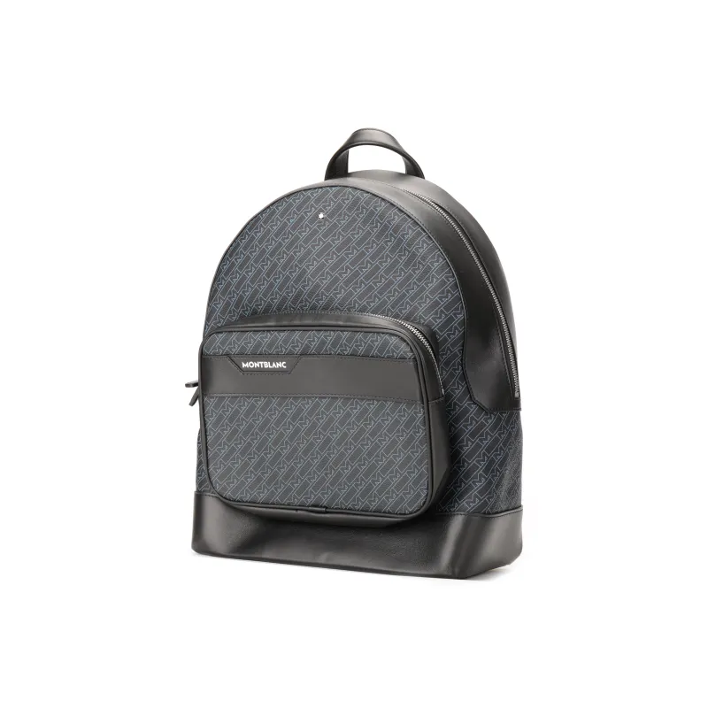 MONTBLANC M_Gram 4810 Canvas With Leather Backpack Tubas Men's Blue Black-2