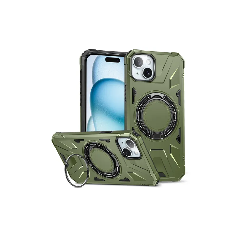 WILD DOLPHIN TPU Material Magnetic Rotating Magsafe Stand Phone Case Compatible With Apple 16/15/14-2