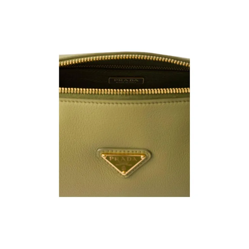 PRADA Calfskin Shoulder Bag Regular Women's Light Grass Green-5