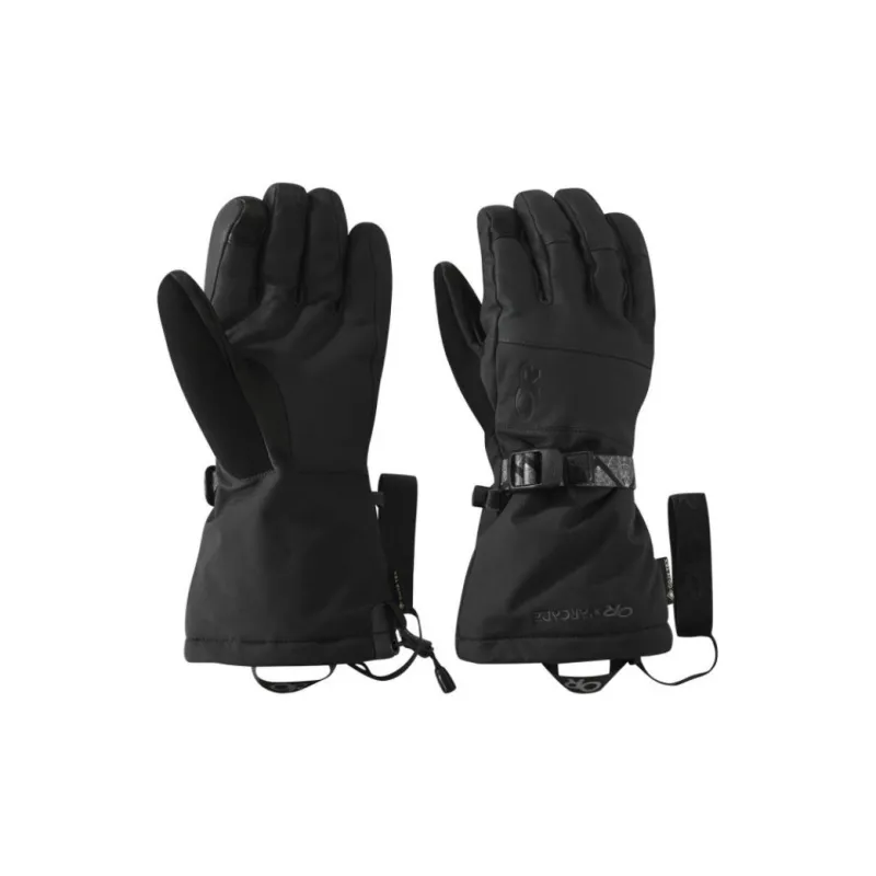 Outdoor Research Nylon Elastane Goat Leather Polyester Sports Gloves Unisex Black-0