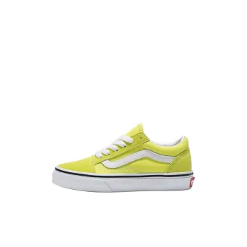 Vans Anti Slip Wear Resistant Low Top Kids' Skateboarding Shoes Neon Yellow Kids'