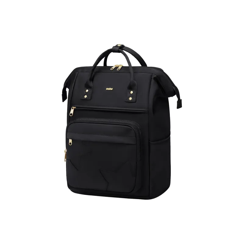 V.NINE Fabric Backpack Laptop Bag Backpack Regular Women's Khaki/Black-7