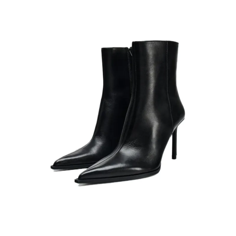 ZARA Ankle Boots 8.5cm Women's Black-1