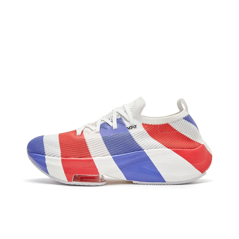 VOIT Running Shoes Unisex Low Top White/Blue/Red-1