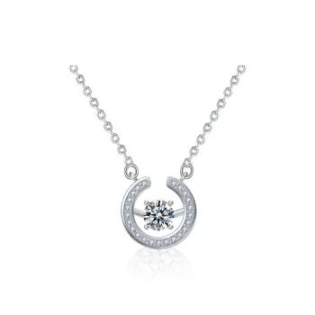 WUMZK 925 Sterling Silver Moissanite Necklaces Women's