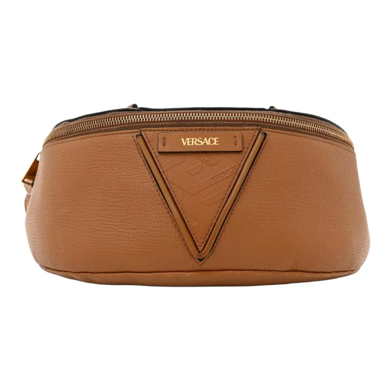 FANSIZHE Cow Leather Fanny Pack Men's Brown-5