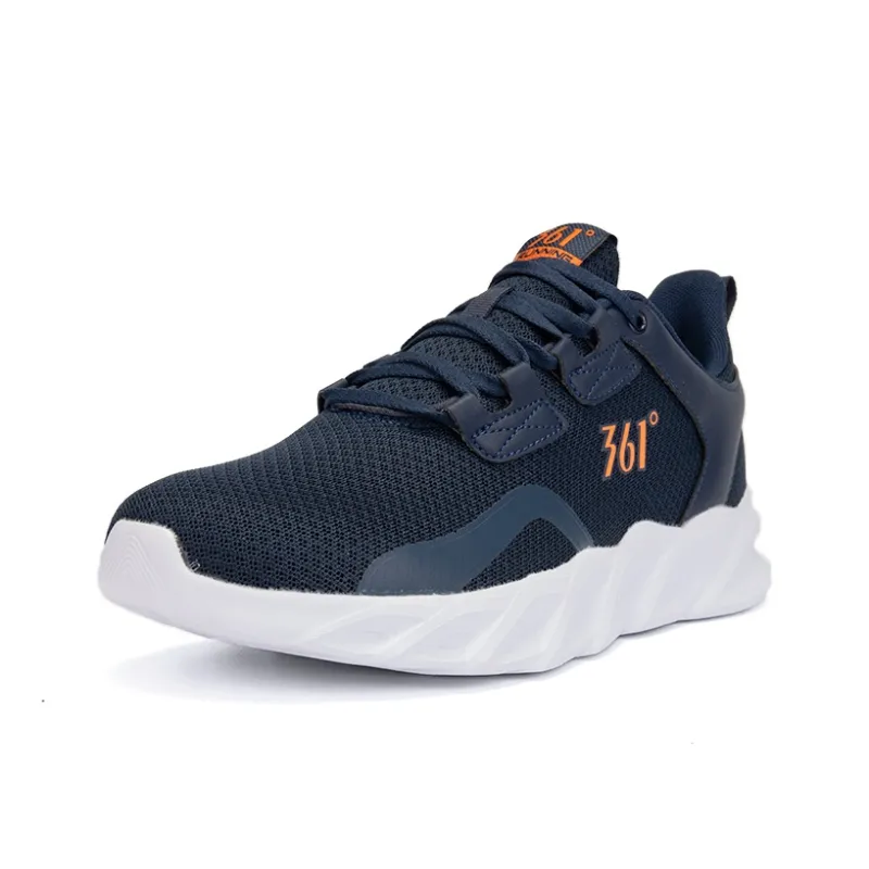 361° Slip Resistant And Breathable Low Top Running Shoes Men's Blue Orange-2