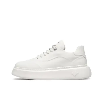 TRUMPPIPE Small White Shoes Height Increasing Low Top Stylish Skateboarding Shoes Men's