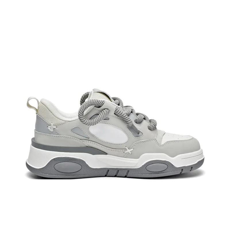 JEEP SPIRIT Slip Resistant Waterproof Abrasion Resistant Breathable Low Top Skateboard Shoes Men's Moon Dust Gray-1