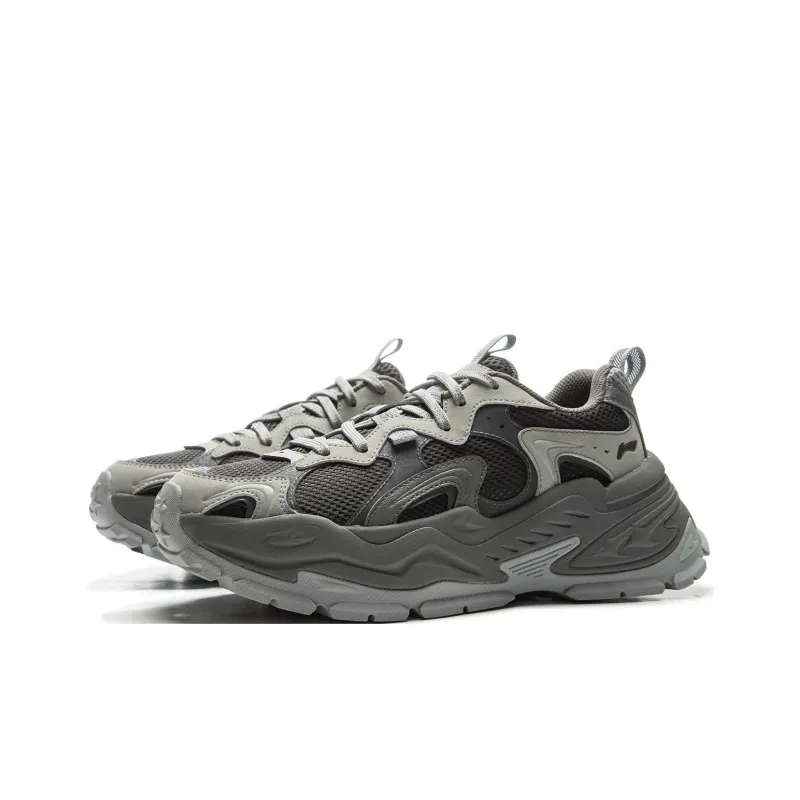 LiNing Starlight Cushioning, Slip Resistant, And Breathable Low Top Casual Shoes Women's Gray-2