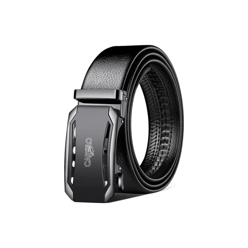 CARTELO Cow Split Leather Belts Men's Width 3.5CM-0