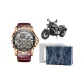 Brown Strap Gold Case Gray Dial-RM-T-RBRO-[Gift Box Set+Biker Ornament]