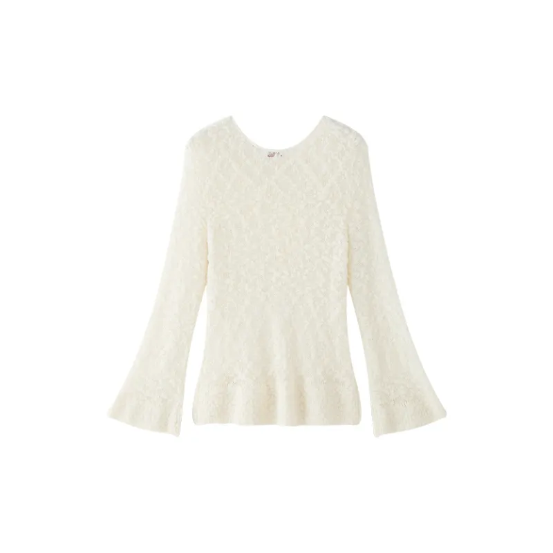 YANGZHIDAO Sweater Women's Cream White-1