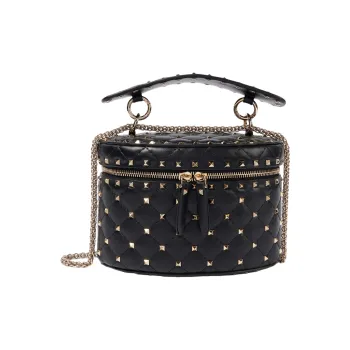 Valentino GARAVANI Leather Shoulder Bag Crossbody Bag Handbag Small Size Women's Black
