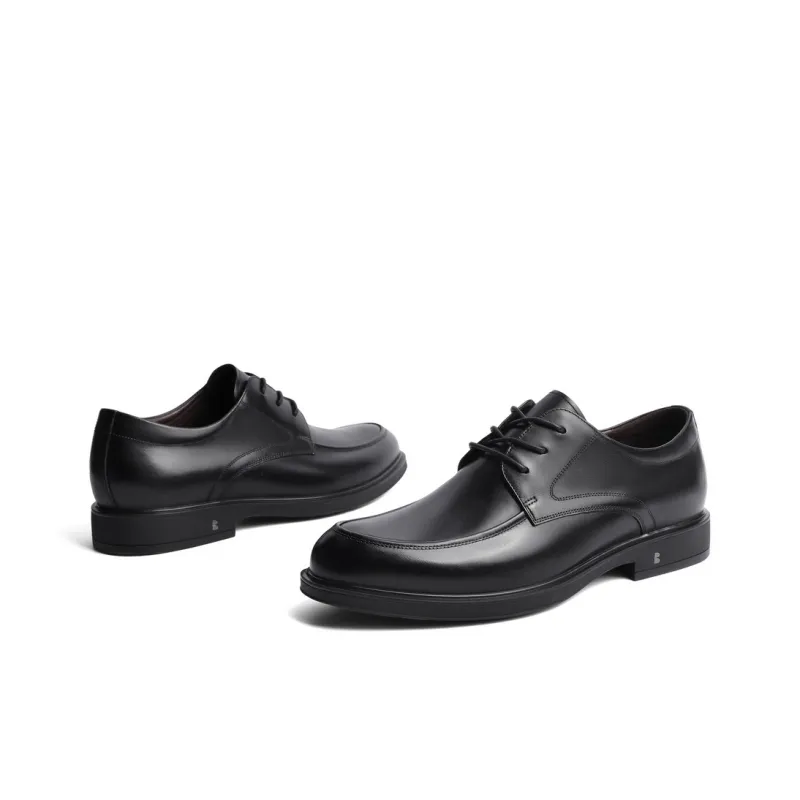 BELLE Dress Shoes Men Low Top Black/Brown-4