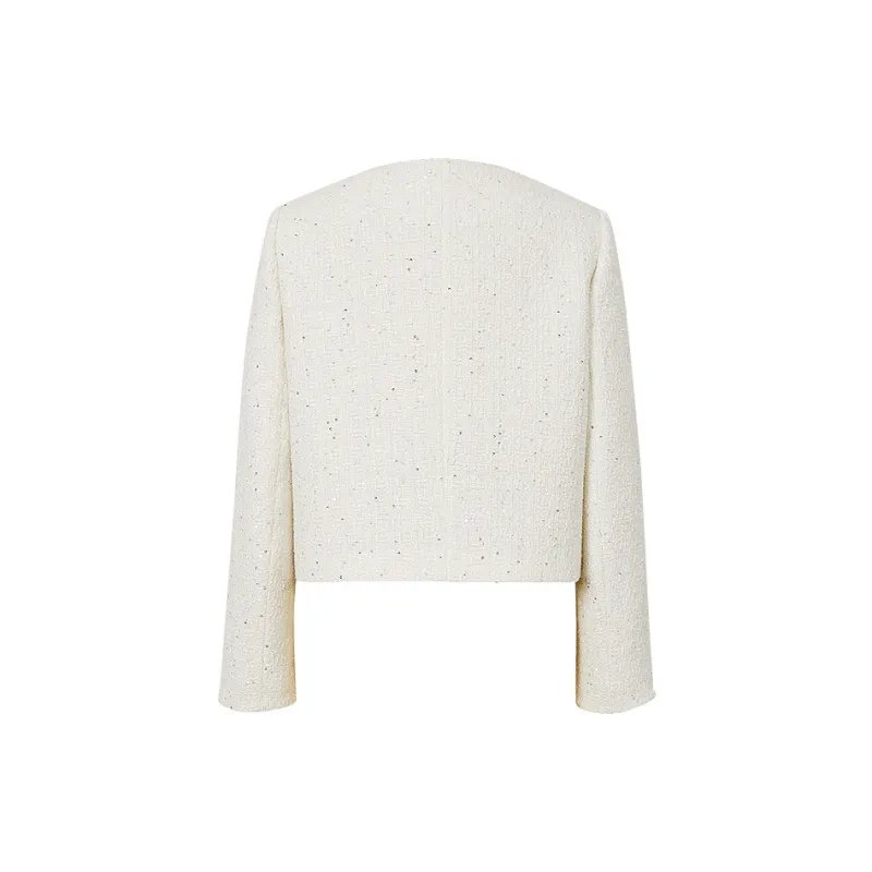 Hopeshow Cropped Coat Women's Raw White-1