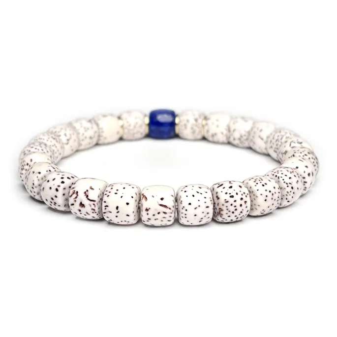 MOUNTAINS AND MANS Star Moon Bodhi Seeds New Chinese Style Good Luck Beaded Bracelet Unisex-4