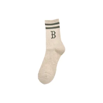 MLB Boston Red Sox Mid Calf Socks Unisex 1 Pack Hemp Sandy Brown
